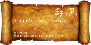 Szijjártó Petra névjegykártya