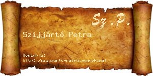 Szijjártó Petra névjegykártya