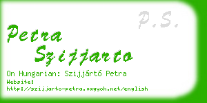 petra szijjarto business card
